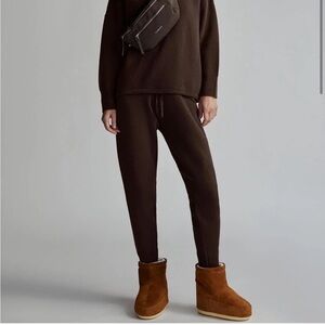 Varley Kent Lounge Pant 27.5 Chocolate Brown Knit Excellent Condition
